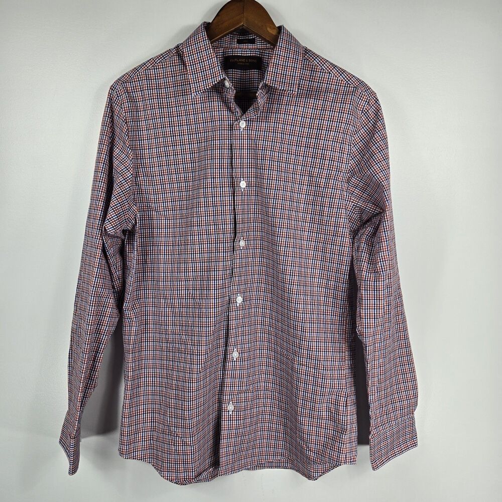 Fairlane & Sons Men's Size Medium‎ Slim Fit Long Sleeve Button Up Shirt